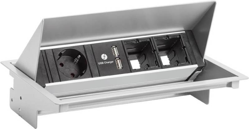 Bachmann 900.408 CONEO Set Einbaurahmen u.4-fach Steckdosenleiste (900.408) von Bachmann