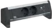 Bachmann 902.0192 Steckdosenleiste DESK 2x Schutzkontaktsteckdosen 1x USB (902.0192) (B-Ware) von Bachmann