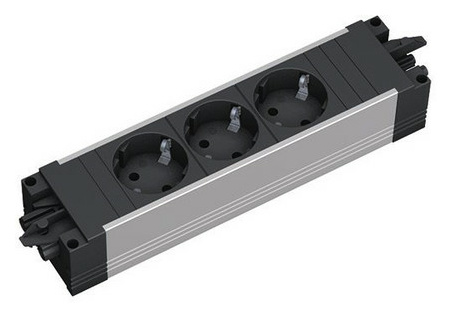 Bachmann 906.18815 STEP ALU 3-f. Steckdosenleiste von Bachmann