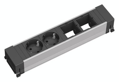 Bachmann 909.003 Steckdosenleiste Silber, Schwarz Schutzkontakt 1St. von Bachmann