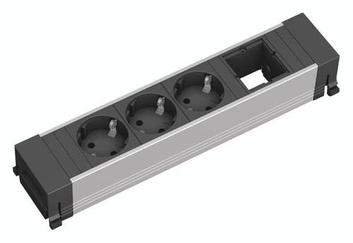 Bachmann 909.004 Steckdosenleiste Silber, Schwarz Schutzkontakt 1St. von Bachmann