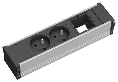 Bachmann 912.010 Steckdosenleiste ohne Schalter Aluminium, Schwarz FR-Stecker Bachmann 912.010 Steckdosenleiste ohne Schalter Aluminium, Schwarz FR-Stecker von Bachmann