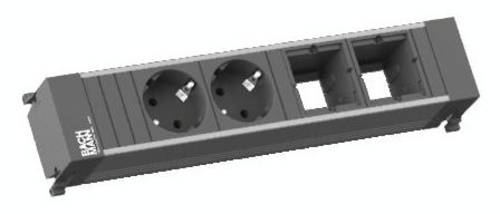Bachmann 916.1000 Steckdosenleiste ohne Schalter Aluminium, Schwarz Schutzkontakt Bachmann 916.1000 Steckdosenleiste ohne Schalter Aluminium, Schwarz Schutzkontakt von Bachmann