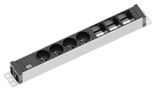 Bachmann 922.082 Steckdosenleiste Aluminium, Schwarz Schutzkontakt 1St. von Bachmann