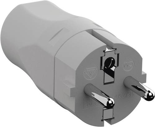 Bachmann 960.301 Schutzkontaktstecker Polyamid 250V Lichtgrau (RAL 7035) IP20 von Bachmann