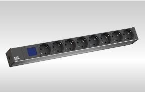 Bachmann BlueNet BN0500 - Verlängerungsschnur (Rack - einbaufähig) - Wechselstrom 230 V - Ausgangsanschlüsse: 8 - 1U - 2,0m - Schwarz, Silber (800.2154) von Bachmann