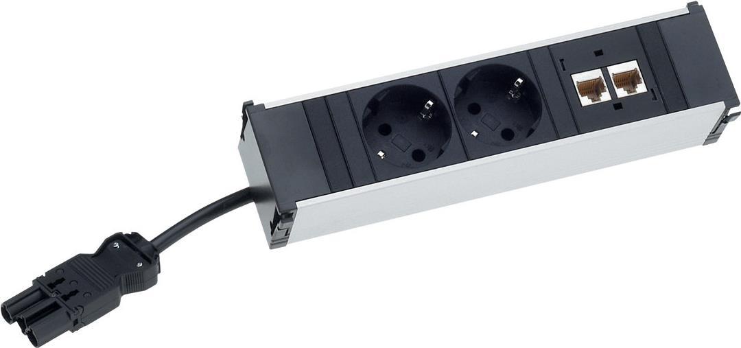 Bachmann CONI - Steckdosenleiste - Wechselstrom 230 V - Eingabe, Eingang GST18i3 - Ausgangsanschlüsse: 3 (French / UTE) - 10cm - Schwarz (333.0500) von Bachmann