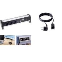 Bachmann DESK - Verlängerungsschnur - Wechselstrom 230 V - 3 Ausgangsstecker - Deutschland (339.1006) von Bachmann