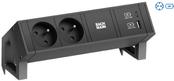 Bachmann DESK2 2xCEE7/3 1xUSB 902.962 A&C 22W 0,2m GST18 RAL9005 1 (902.962) von Bachmann