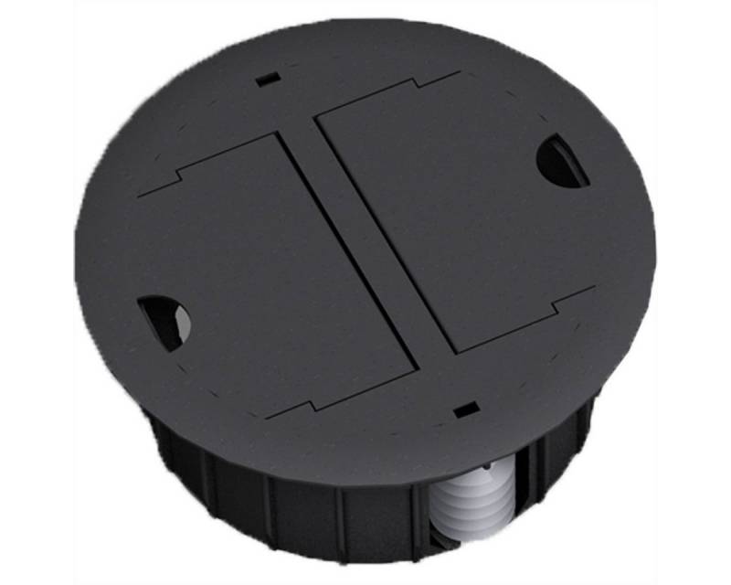 Bachmann Exit Point schwarz RAL9005 Stromadapter, Kabeldurchlass für Hohlböden schwarz von Bachmann