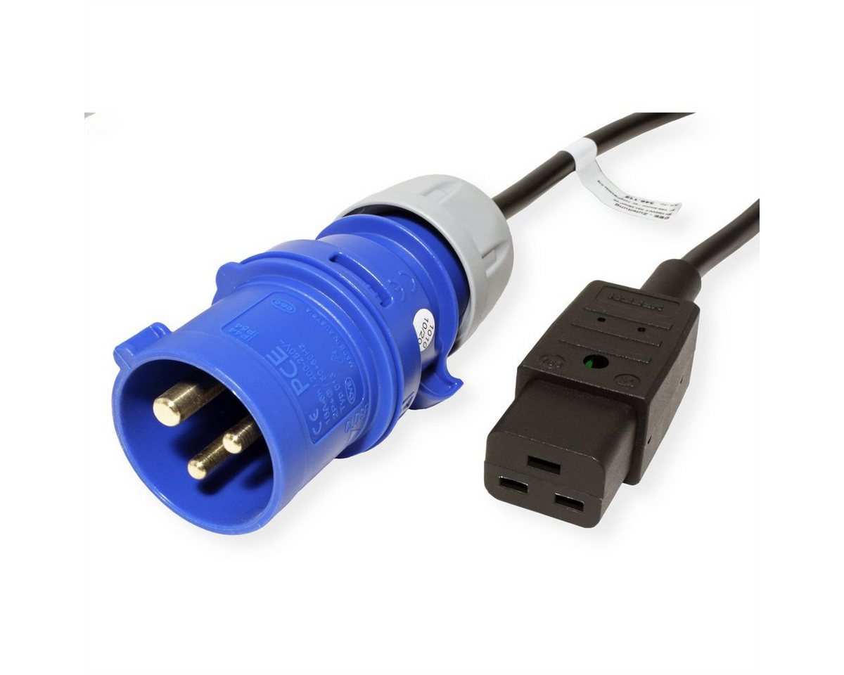 Bachmann Kabel Stecker IEC60309-Blau - Kupplung C19, 3m 16A Stromkabel, CEE blau 16A 1P+N+PE 230V Campingstecker" Männlich (Stecker), IEC320 C19, Kaltgeräte, 16A Weiblich (Buchse) (300.0 cm)" von Bachmann