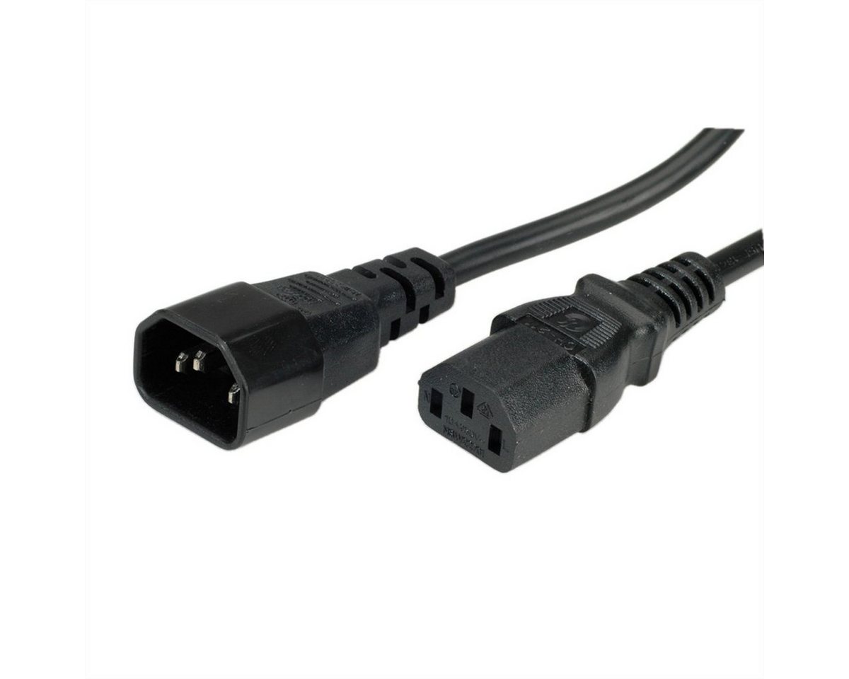 Bachmann Kaltgeräte Kabel C13-C14 Stromkabel, IEC320 C14, Kaltgeräte, 10A Männlich (Stecker), IEC320 C13, Kaltgeräte, 10A Weiblich (Buchse) (50.0 cm) von Bachmann