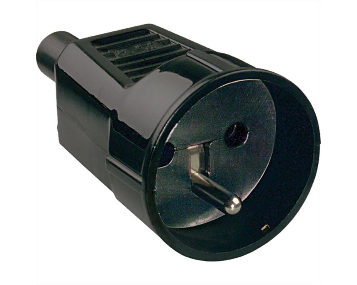 Bachmann Kupplung mit Erdungsstift Stromadapter, 0 cm, Frankreich Knickschutztülle schwarz von Bachmann