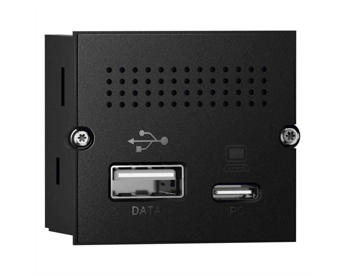Bachmann Modul Portreplikator 2x USB, RJ45, Mini DisplayPort, USB-C Stromadapter, PowerDelivery 100W von Bachmann