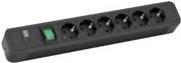 Bachmann PRIMO 2 - Steckdosenleiste - Ausgangsanschlüsse: 6 (6 x Spannung) - 2 m - Schwarz von Bachmann