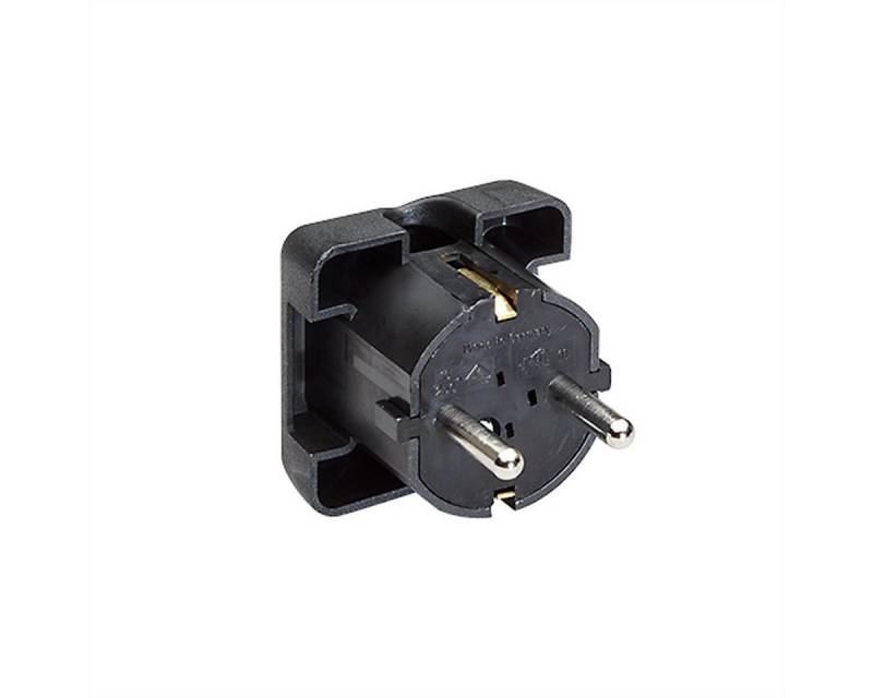 Bachmann Schutzkontaktstecker Stromadapter, 0 cm, schwarz flach von Bachmann