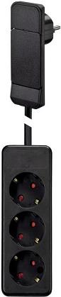 Bachmann SmartPlug - Verlängerungsschnur - Eingabe, Eingang CEE 7/7 - Ausgangsanschlüsse: 3 - 1,6m - Schwarz (933.014) von Bachmann