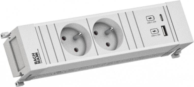 Bachmann Steckdosenleiste 2xUTE 1xUSB A/C 916.712 (916.712) von Bachmann