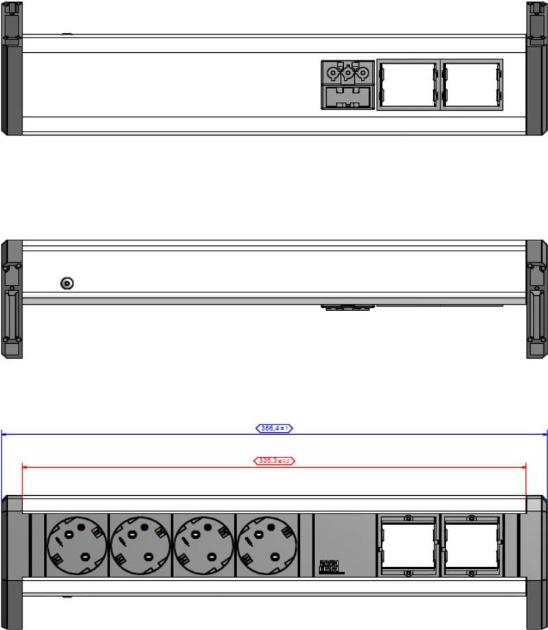 Bachmann Steckdosenleiste DESK 4xCEE 902.032 (902.032) von Bachmann