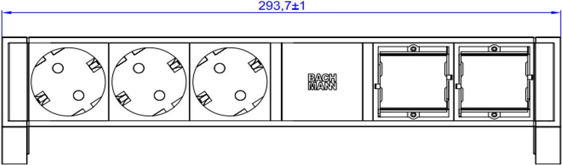 Bachmann Steckdosenleiste DESK2 3xCEE7/3 902.607 (902.607) von Bachmann