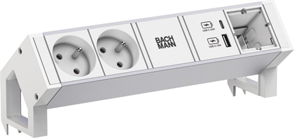 Bachmann Steckdosenleiste DESK2 ALU WHITE 937.415 (937.415) von Bachmann
