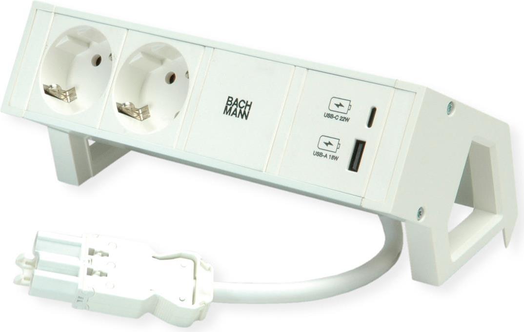 Bachmann Steckdosenleiste DESK2 white 2xCEE7/3 902.3201 (902.3201) von Bachmann