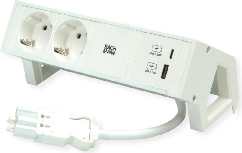 Bachmann Steckdosenleiste DESK2 white 2xCEE7/3 902.3201 (902.3201) von Bachmann