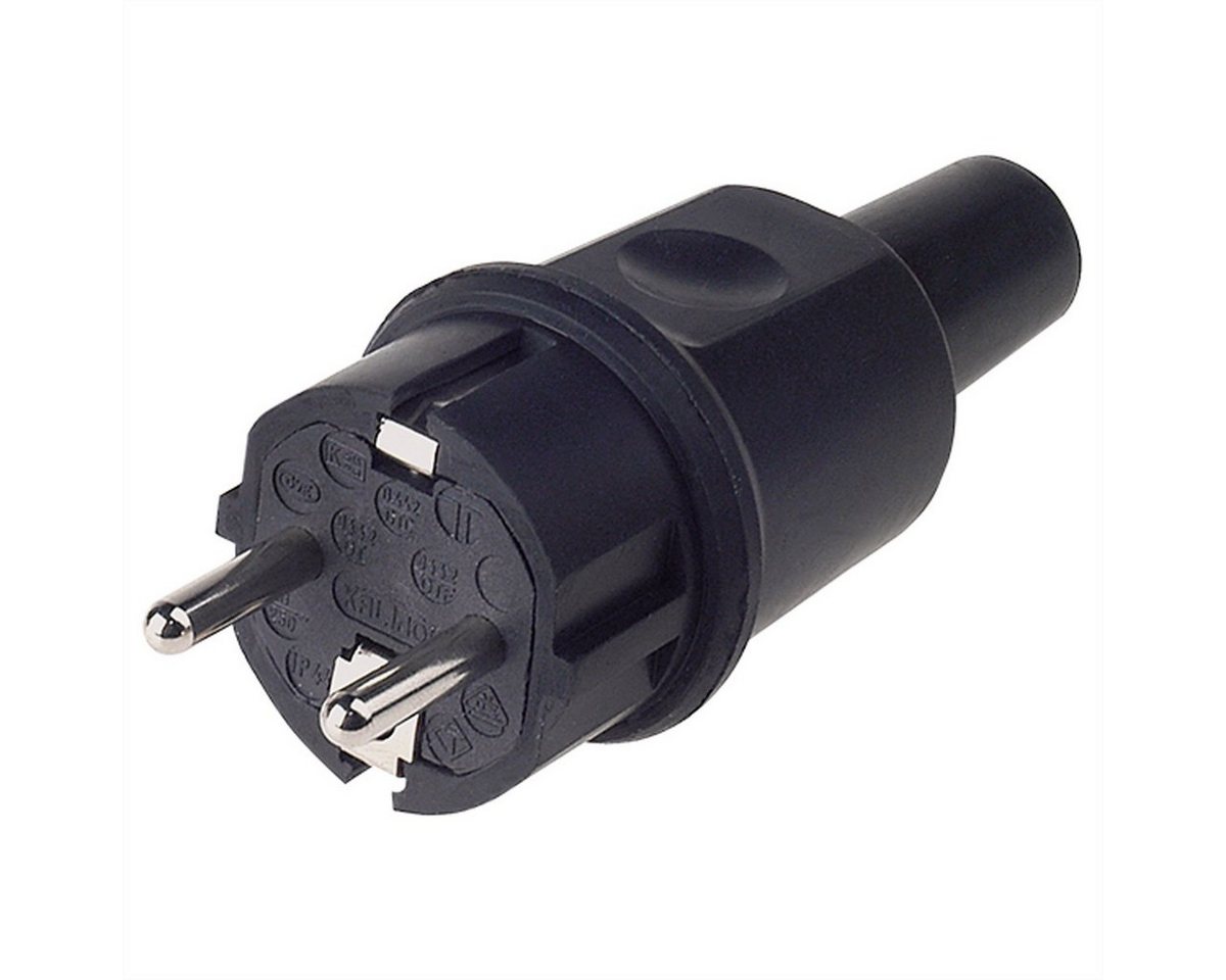 Bachmann Vollgummi Stecker Stromadapter, 0 cm, französisches System, IP44, schwarz von Bachmann