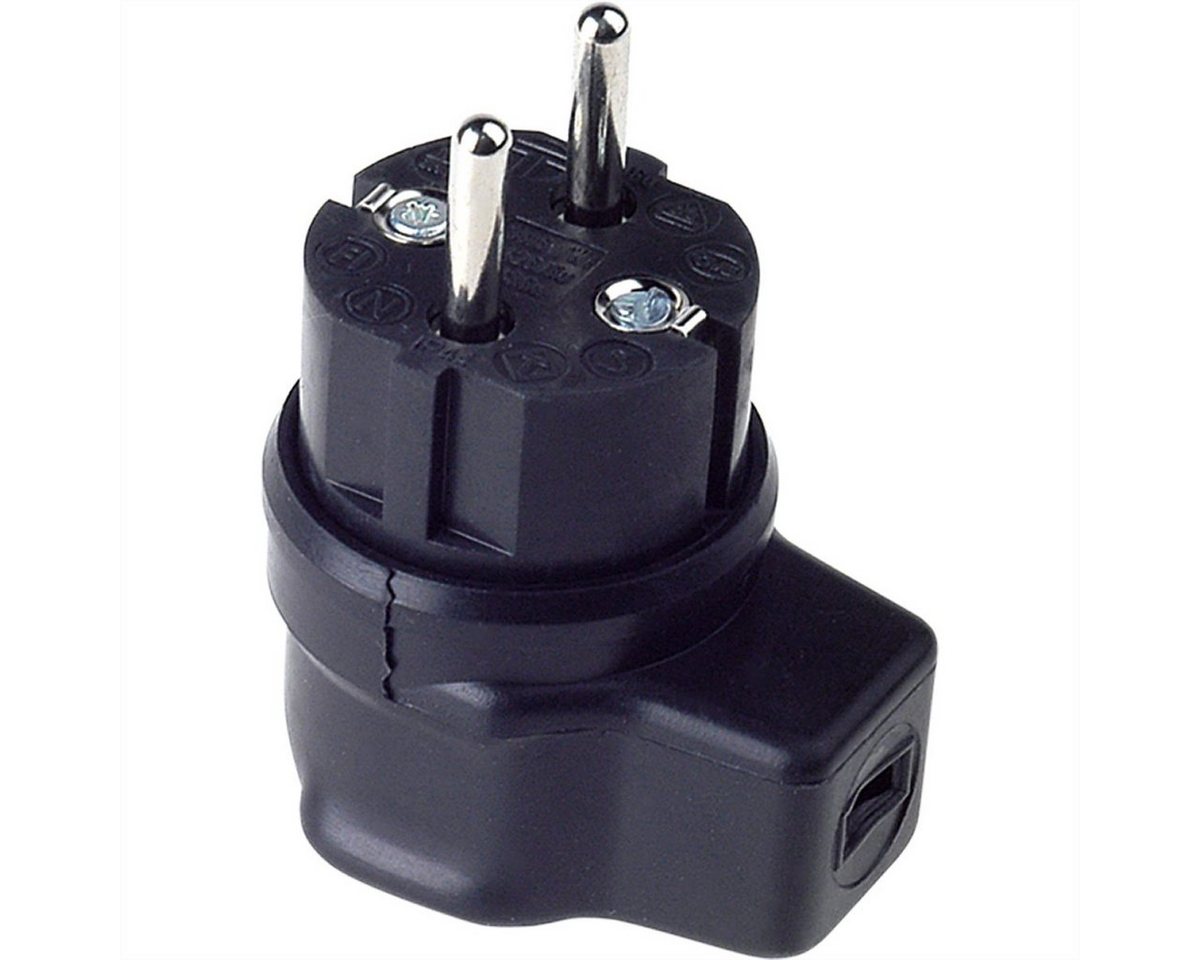 Bachmann Vollgummi Winkelstecker Stromadapter, 0 cm, IP44, schwarz Bachmann Vollgummi Winkelstecker Stromadapter, 0 cm, IP44, schwarz von Bachmann