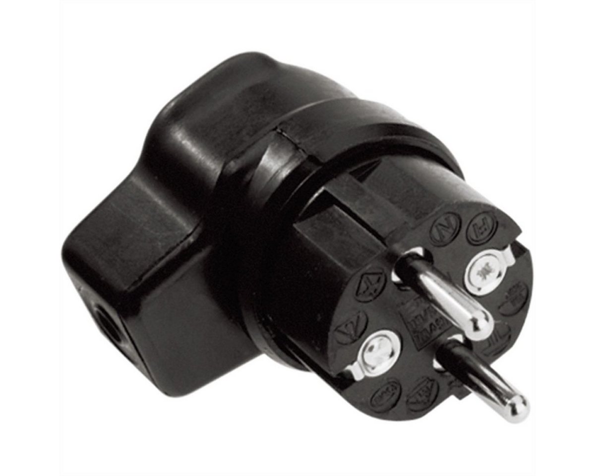 Bachmann Vollgummi-Winkelstecker Stromadapter, 0 cm, schwarz mit Schutzkontakt Bachmann Vollgummi-Winkelstecker Stromadapter, 0 cm, schwarz mit Schutzkontakt von Bachmann