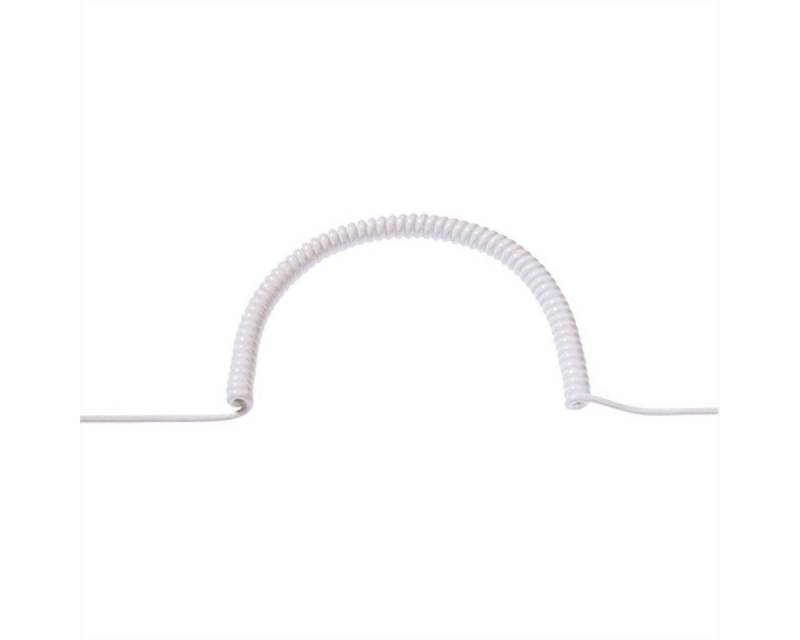 Bachmann Wendelleitung 1,5m-6m ws 0,2m gerade Stromadapter offenes Ende zu offenes Ende, 150.0 cm, H05VV-F 3G1,5mm², glatt geschnitten von Bachmann