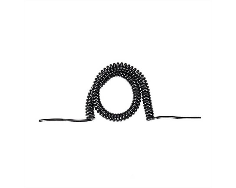 Bachmann Wendelleitung 1m-4m sw 0,2m gerade Stromadapter offenes Ende zu offenes Ende, 100.0 cm, H05VV-F 3G1,5mm², glatt geschnitten von Bachmann