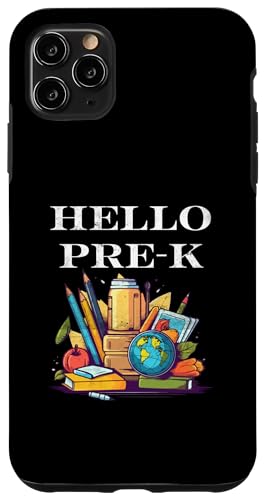 Hülle für iPhone 11 Pro Max Hello Pre-K Back To School Schüler Lehrer Lustig von Back To School Design Student Teacher Apparel