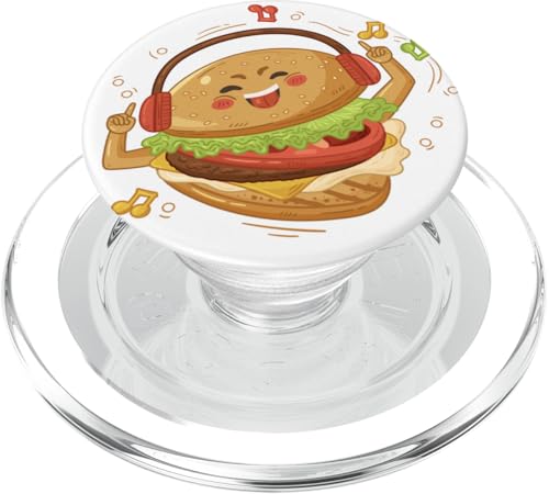 Team Hamburger Burger & Käse Pommes Frites tragen Kopfhörer PopSockets PopGrip für MagSafe von Back To School for Middle School Birthday Bro Dude
