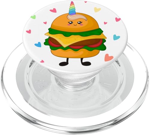 Team Hamburger Einhorn Burger & Käse Pommes Frites PopSockets PopGrip für MagSafe von Back To School for Middle School Birthday Bro Dude