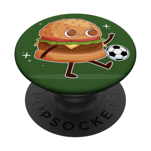 Team Hamburger Fußball Burger & Käse Pommes Frites PopSockets Klebender PopGrip von Back To School for Middle School Birthday Bro Dude