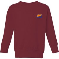 Back To The Future 35 Hill Valley Front Kids' Sweatshirt - Burgundy - 11-12 Jahre von Back To The Future