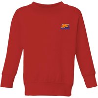 Back To The Future 35 Hill Valley Front Kids' Sweatshirt - Red - 3-4 Jahre von Back To The Future