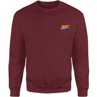 Back To The Future 35 Hill Valley Front Sweatshirt - Burgundy - S von Original Hero