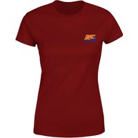 Back To The Future 35 Hill Valley Front Women's T-Shirt - Burgundy - S von Back To The Future