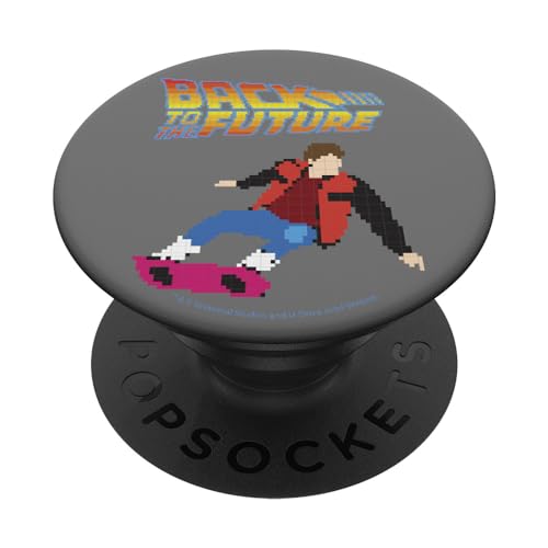 Back To The Future 8-Bit Marty on Hoverboard PopSockets mit austauschbarem PopGrip von Back To The Future