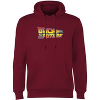Back To The Future Classic Logo Hoodie - Burgundy - L von Back To The Future