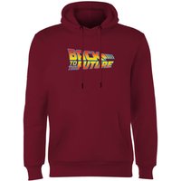 Back To The Future Classic Logo Hoodie - Burgundy - S von Back To The Future