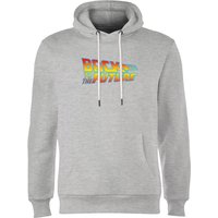 Back To The Future Classic Logo Hoodie - Grey - L von Back To The Future
