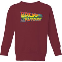 Back To The Future Classic Logo Kids' Sweatshirt - Burgundy - 11-12 Jahre von Back To The Future