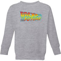 Back To The Future Classic Logo Kids' Sweatshirt - Grey - 11-12 Jahre von Back To The Future