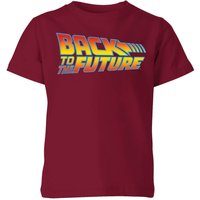 Back To The Future Classic Logo Kids' T-Shirt - Burgundy - 7-8 Jahre von Back To The Future