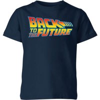 Back To The Future Classic Logo Kids' T-Shirt - Navy - 3-4 Jahre von Back To The Future