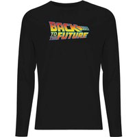 Back To The Future Classic Logo Men's Long Sleeve T-Shirt - Black - L von Back To The Future