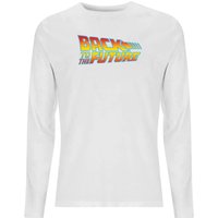 Back To The Future Classic Logo Men's Long Sleeve T-Shirt - White - XS von Back To The Future